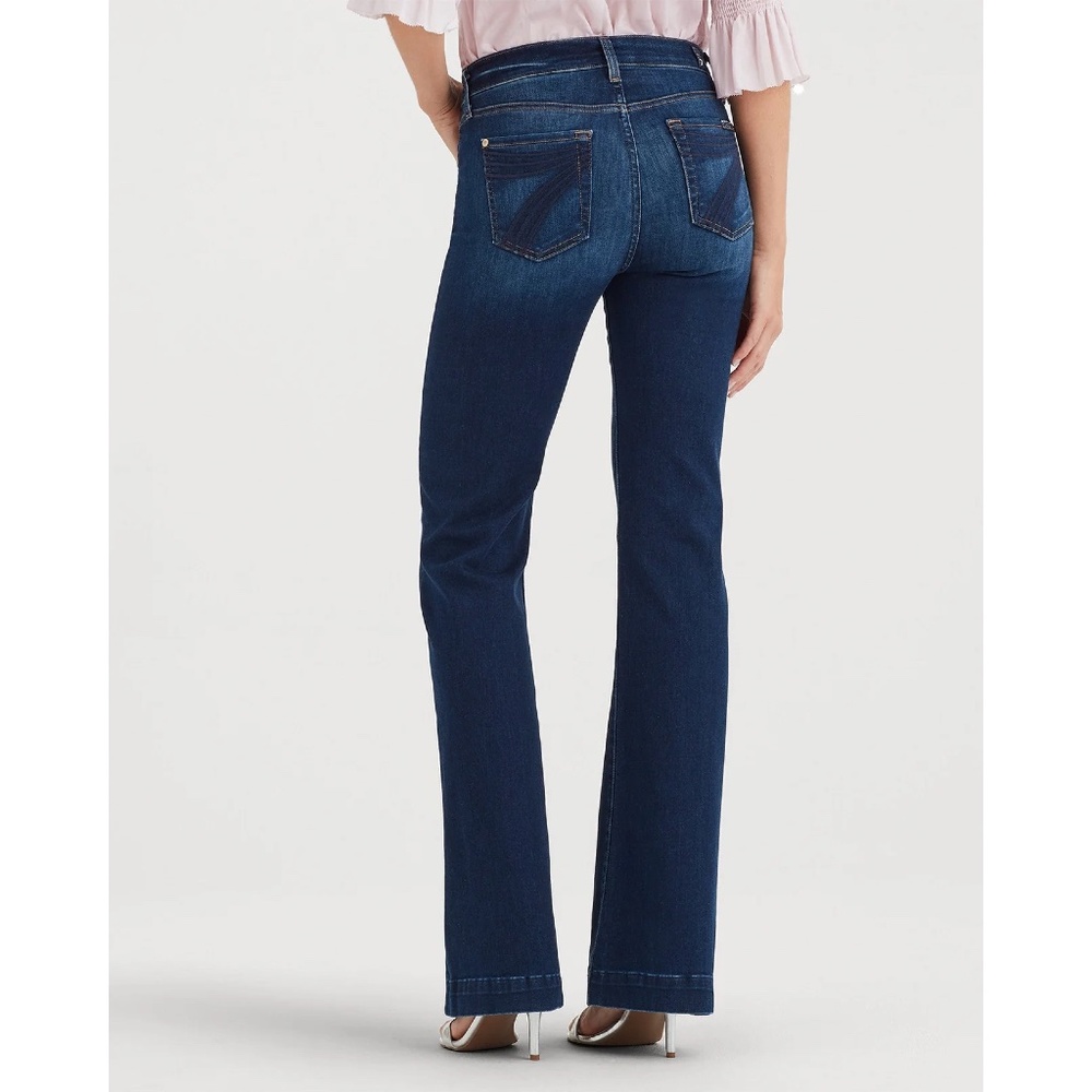 7 For All Mankind Dojo Flare Jeans Dark Wash Size 25 Y2K